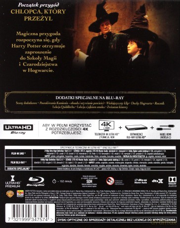 Harry Potter i Kamień Filozoficzny [Blu-Ray 4K]+[Blu-Ray]