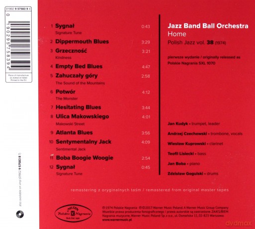 Jazz Band Ball Orchestra: Home (Polish Jazz) [CD]