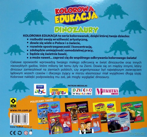 Dinozaury. Kolorowa edukacja - Michał Kryciński, Krystyna Jędrzejewska-Szmek [KSIĄŻKA]