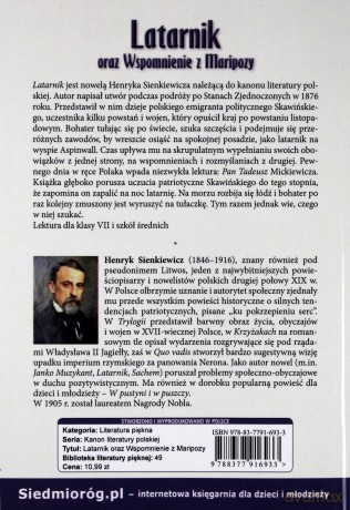 Latarnik oraz Wspomnienie z Maripozy - Henryk Sienkiewicz [KSIĄŻKA]