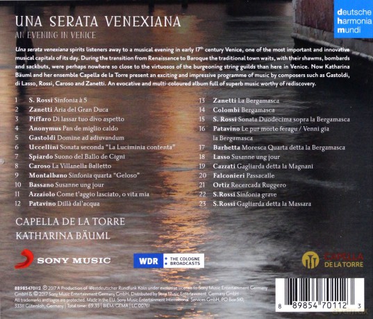 Capella de la Torre: Una serata Venexiana [CD]
