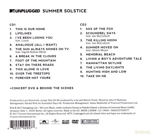 a-ha: Mtv Unplugged - Summer Solstice (Limited) [DVD]+[2CD]