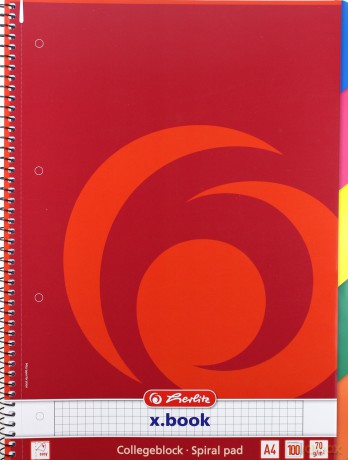Brulion Herlitz z zakładkami na spirali A4 100 kartek