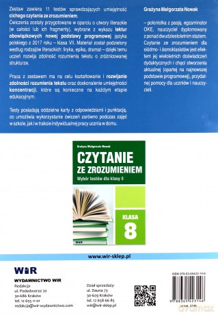 Czytanie ze zrozumieniem dla klasy 7 [KSIĄŻKA]