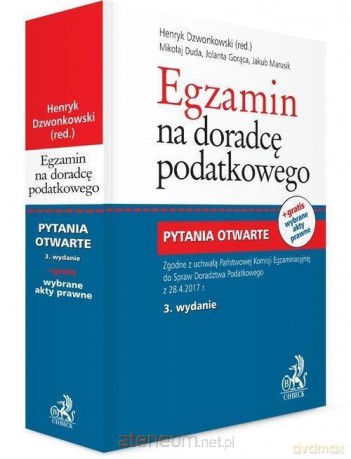 Egzamin na doradcę podatkowego Pytania otwarte [KSIĄŻKA]