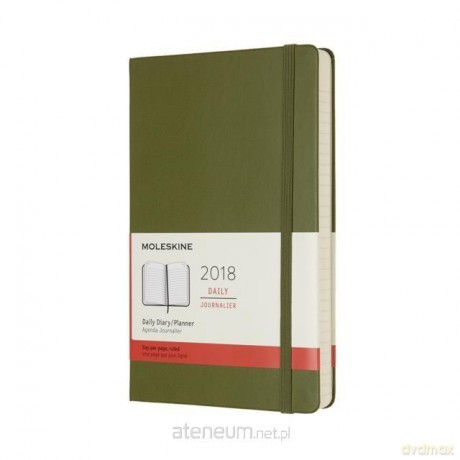 Kalendarz 2018 dzienny 12ML oliwkowy [KALENDARZ]