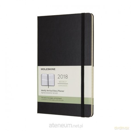 Kalendarz 2018 tyg. 12ML czarny wertykalny [KALENDARZ]