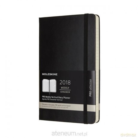 Kalendarz 2018 tyg. 12ML PRO czarny wertykalny [KALENDARZ]