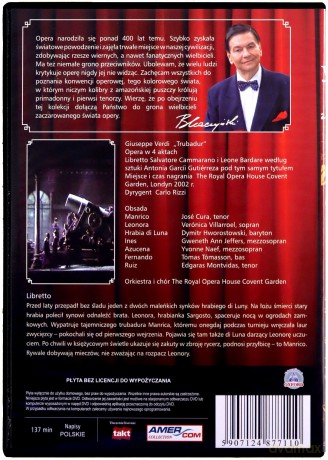 Bogusław Kaczyński Przedstawia: Opery 16: Trubadur [DVD]