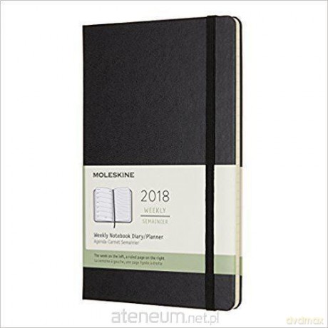 Kalendarz 2018 tygodniowy 12ML czarny [KALENDARZ]