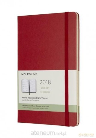 Kalendarz 2018 tygodniowy 12ML czerwony szkarłatny [KALENDARZ]
