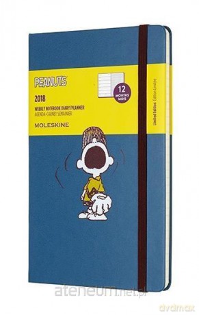 Kalendarz 2018 tygodniowy 12ML niebieski fistaszki [KALENDARZ]