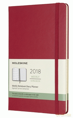 Kalendarz 2018 tygodniowy 12MP bordowy [KALENDARZ]