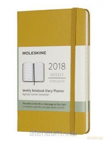 Kalendarz 2018 tygodniowy 12MP musztardowy [KALENDARZ]