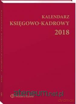 Kalendarz księgowo-kadrowy 2018 A5 bordowy [KALENDARZ]