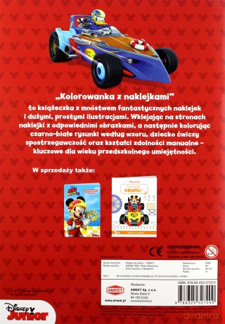 Kolorowanka z naklejkami. Miki i Raźni Rajdowcy [KSIĄŻKA]