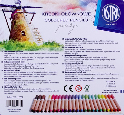 Kredki ołówkowe prestige 24 kolorów