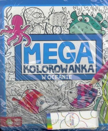 Megakolorowanka. W oceanie+ kredki Pakiet [KSIĄŻKA]