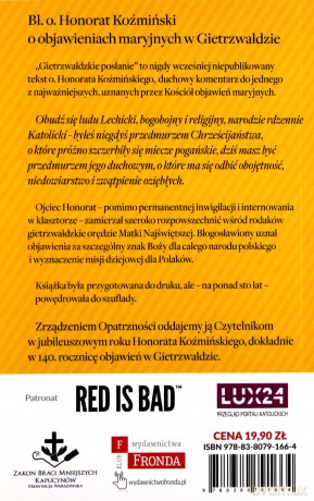 Przesłanie z Gietrzwałdu - o. Honorat Koźmiński [KSIĄŻKA]