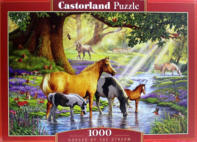 CASTOR 1000 el. Konie nad strumykiem [PUZZLE]