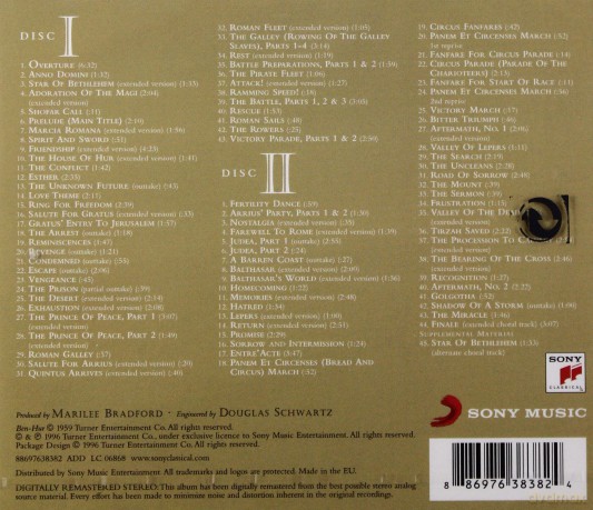 Ben Hur soundtrack (Miklós Rózsa) [2CD]