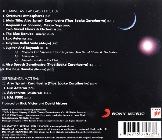 2001: A Space Odyssey soundtrack (2001: Odyseja kosmiczna) [CD]