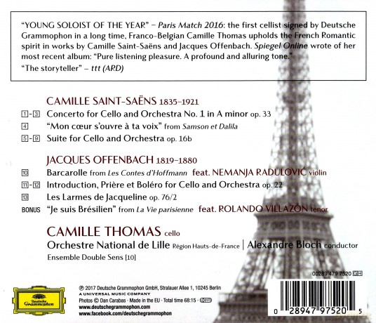 Camille Thomas: Saint-Seans, Offenbach [CD]