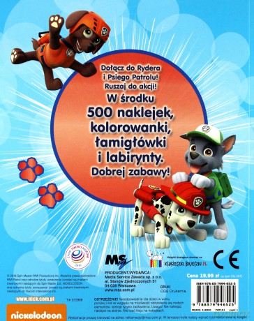 500 naklejek. Koloruj, naklejaj, baw się. Psi Patrol [KSIĄŻKA]