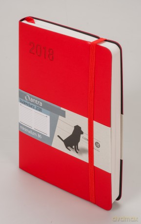 Kalendarz 2018 minimalizm B6 czerwony [KALENDARZ]
