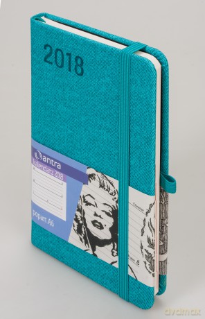 Kalendarz 2018 popart A6 turkusowy [KALENDARZ]