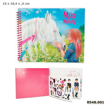 Kolorowanka z naklejkami Dress up your horse