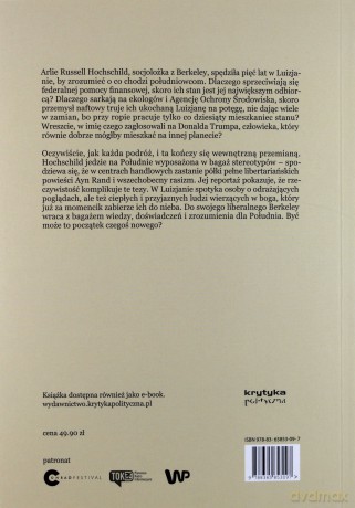 Obcy we własnym kraju. Gniew i żal amerykańskiej prawicy - Arlie Russell Hochschild [KSIĄŻKA]