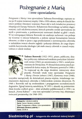 Pożegnanie z Marią i inne opowiadania - Tadeusz Borowski [KSIĄŻKA]