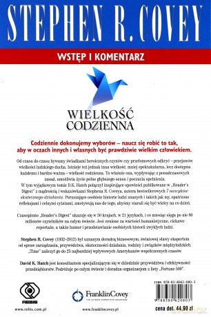 Wielkość codzienna - Stephen R. Covey [KSIĄŻKA]