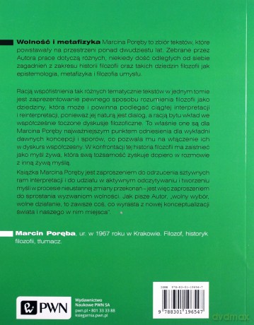 Wolność i metafizyka. Eseje z filozofii pierwszej - Marcin Poręba [KSIĄŻKA]