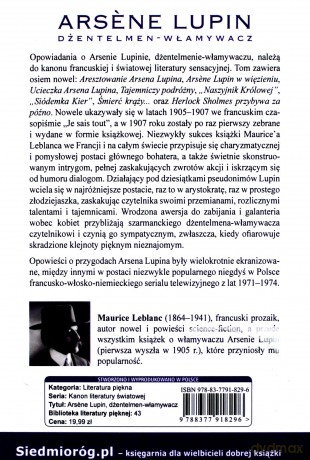 Arsene Lupin. Dżentelmen - Włamywacz - Maurice Leblanc [KSIĄŻKA]
