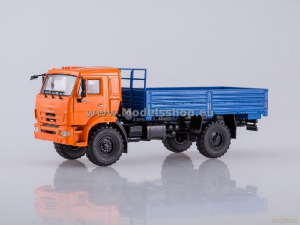 KAMAZ-43502 Flatbed Truck (orange/blue)