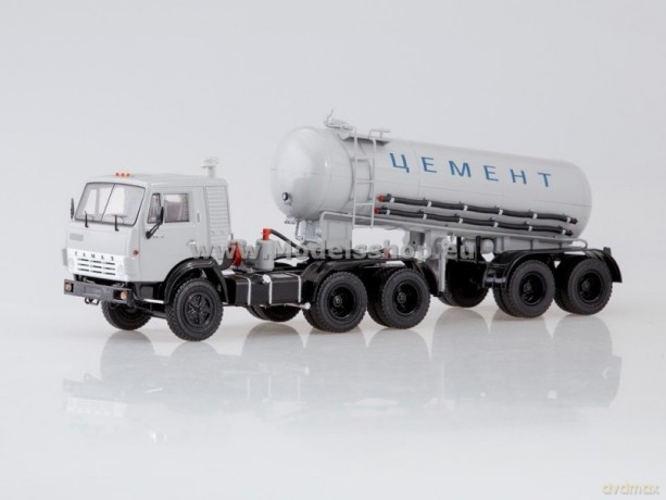 KAMAZ-54112 Tractor Truck with Cement Semitrailer TC-11 (grey)
