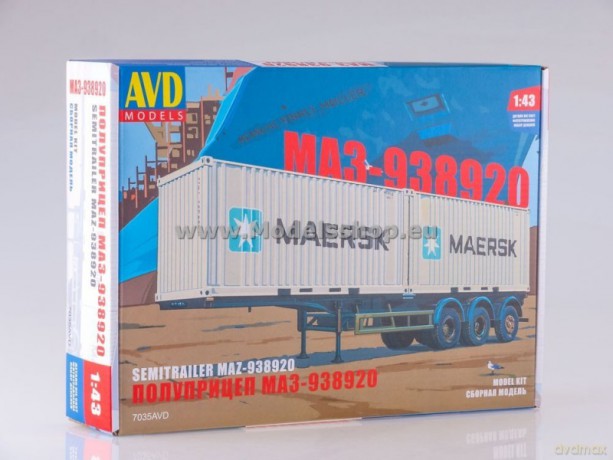 MAZ-938920 Container Semitrailer model kit