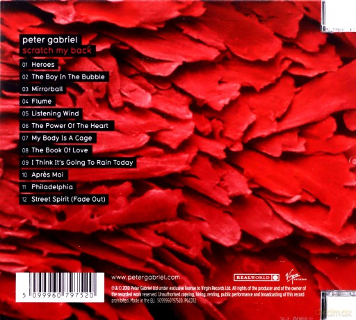 Peter Gabriel: Scratch My Back Limited Edition [CD]