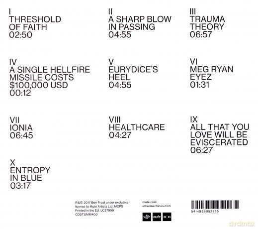 Ben Frost: The Centre Cannot Hold [CD]