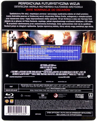 Łowca androidów: Ostateczna Wersja Reżyserska (steelbook) [Blu-Ray]+[DVD]