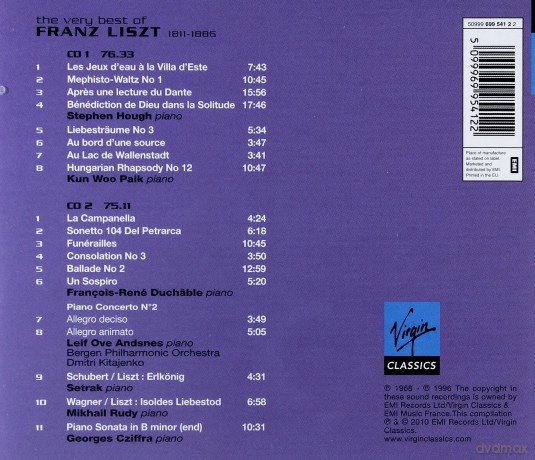 Various Artists: The Very Best of Liszt [2CD]