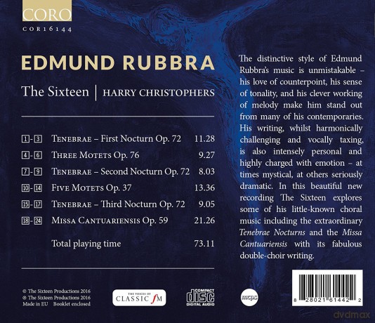 The Sixteen & Harry Christophers: Edmund Rubbra [CD]