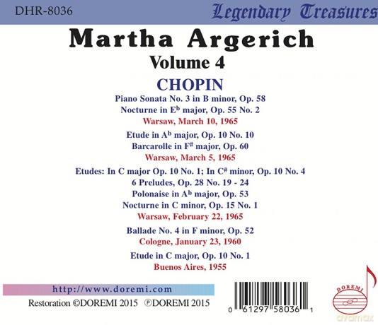 Martha Argerich: Legendary Treasures - Martha Argerich vol. 4 [CD]
