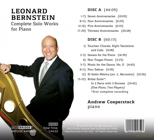 Andrew Cooperstock: Leonard Bernstein: Complete Solo Works for Piano [2CD]