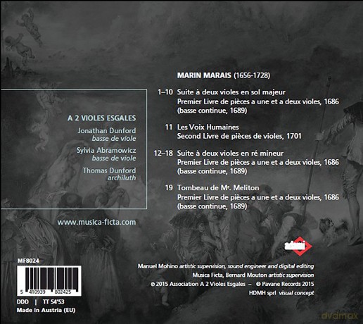 A 2 Violes Esgales: Marin Marais: Suites a deux violes (digipack) [CD]