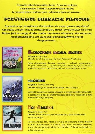 Pozytywne wibracje filmowe: Zakochani widzą słonie / Dróżnik / Noi Albinoi BOX [3DVD]