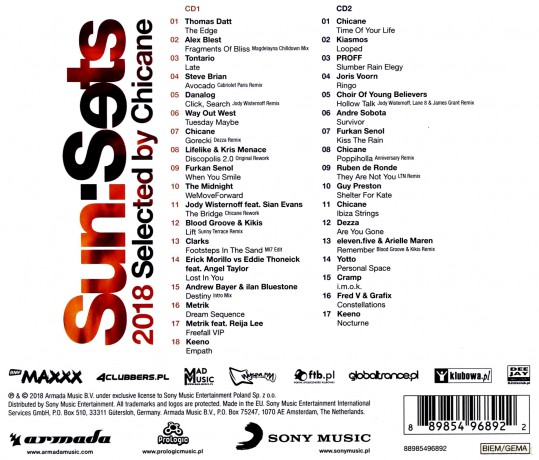 Chicane: Sun:Sets - Best of 2018 [2CD]