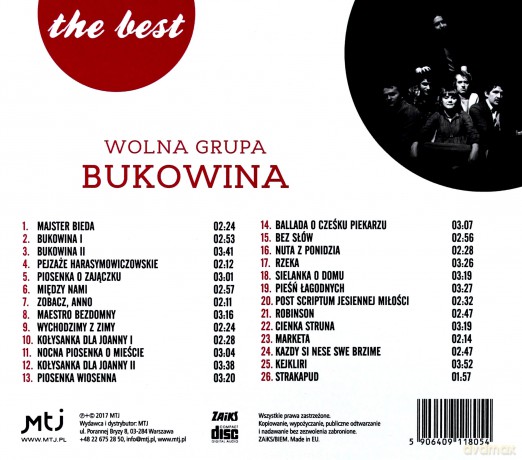 Wolna Grupa Bukowina: Best - Majster Bieda [CD]